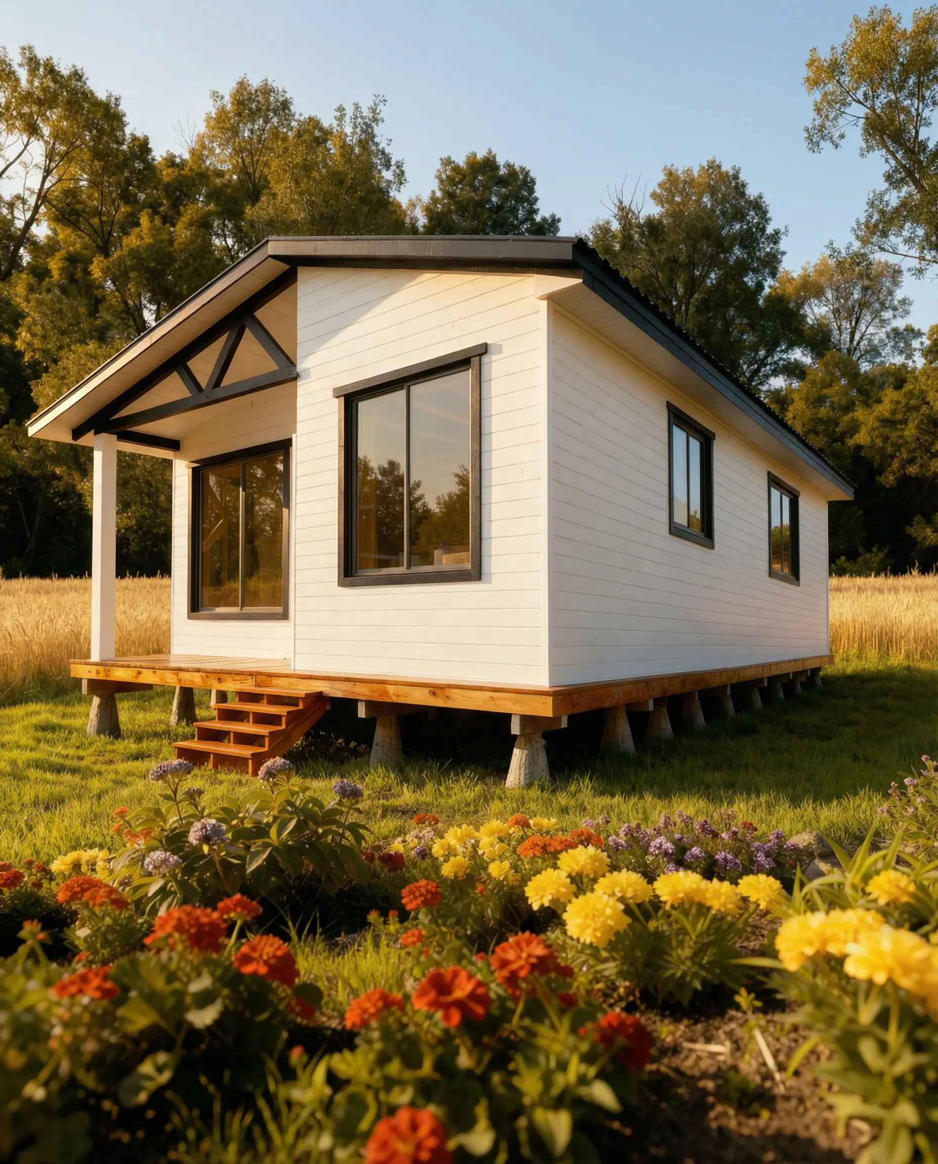 Casa prefabricada 54m² dos aguas